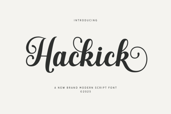 Hackick: A Font That Transforms Simple Branding into Romantic Luxury